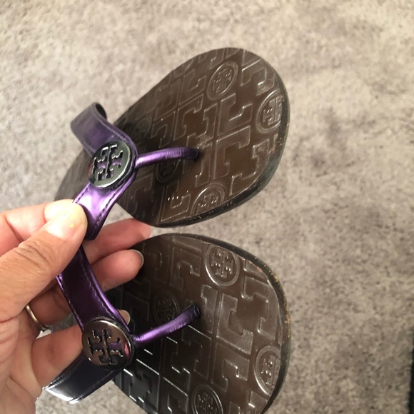 TB Thora Thong crock purple sandals - Picture 9 of 10